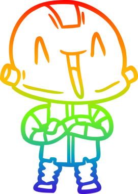 gökkuşağı gradyan çizgisi bir insan tarafından çizilmiş robot çizgi