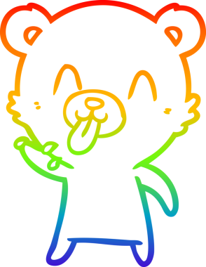 Bir insan tarafından çizilmiş kaba bir çizgi film ayısının çizimi.