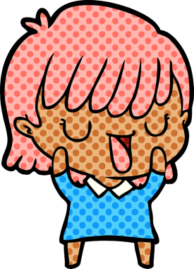 Bir insan tarafından çizilmiş karikatür kadın.