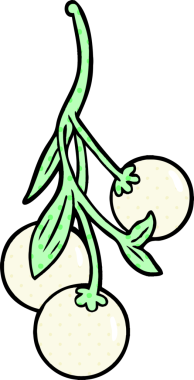 Bir insan tarafından çizilmiş ökseotu çizgi filmi.