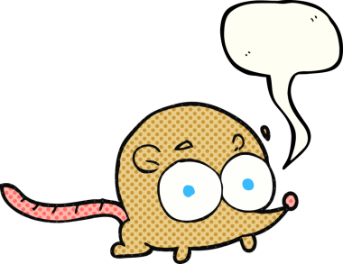 Bir insan tarafından çizilmiş serbest çizilmiş çizgi roman konuşma balonu çizgi film faresi