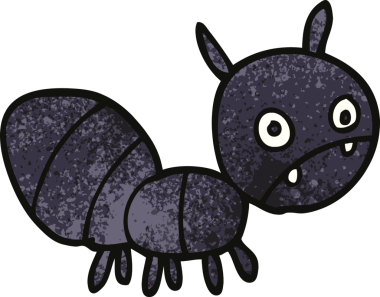 Bir insan tarafından çizilmiş karınca tasviri.