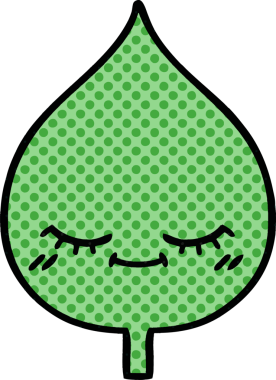 bir insan tarafından çizilmiş dışavurumsal yaprağın çizgi roman tarzı