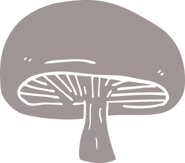 Bir insan tarafından çizilmiş karalama mantarı.