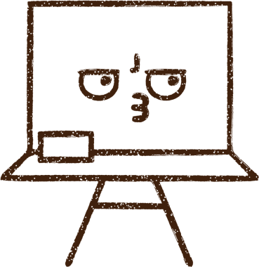 Bir insan tarafından çizilen Okul Beyaztahtası Kömür Çizimi