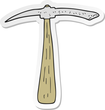 Bir insan tarafından çizilmiş bir baltanın çıkartması.