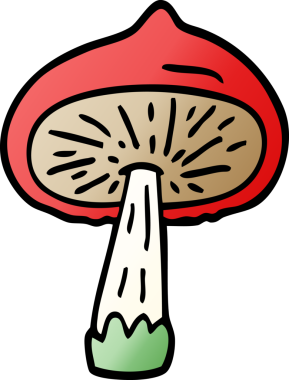 Bir insan tarafından çizilmiş karalama mantarı.