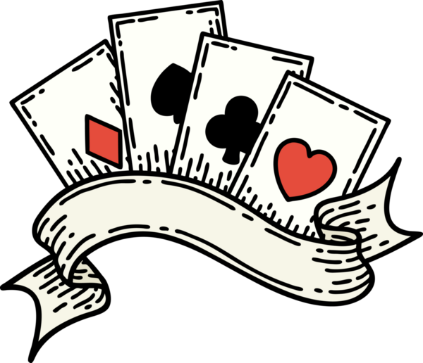 bir insan tarafından çizilmiş geleneksel kart ve afiş stili dövme