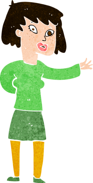 Bir insan tarafından çizilmiş bir karikatür kadın.