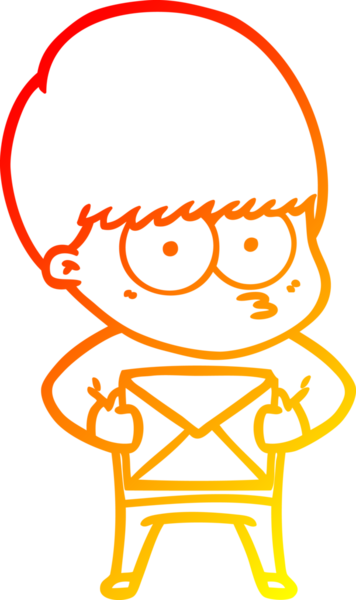 Bir insan tarafından çizilmiş gergin bir çizgi film çocuğunun çizimi.