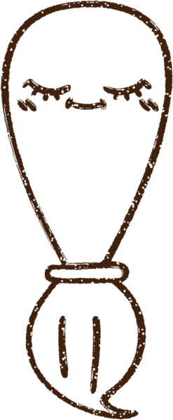 Bir insan tarafından çizilmiş Boya Fırçası Kömürü