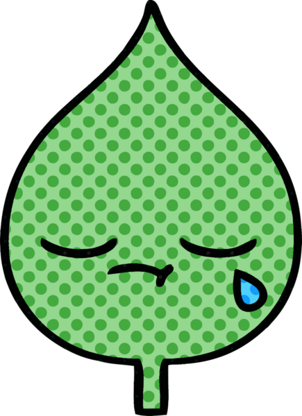 bir insan tarafından çizilmiş dışavurumsal yaprağın çizgi roman tarzı