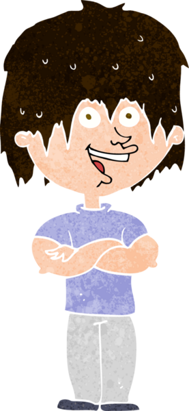 Bir insan tarafından çizilmiş mutlu bir adam.