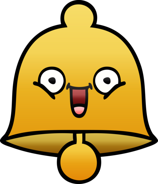 bir insan tarafından çizilmiş bir çanın gölgelenmiş karikatürü