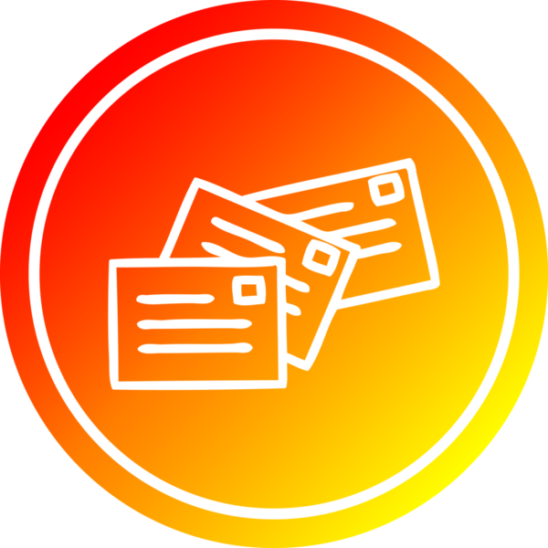 Bir insan tarafından çizilmiş sıcak eğimli dairesel simge yığını