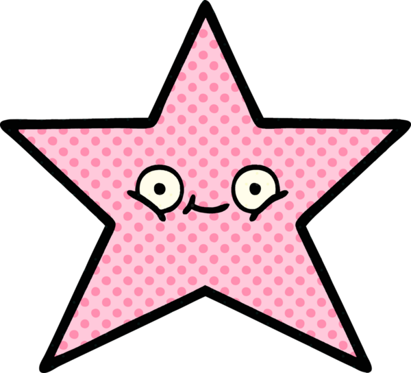 Bir insan tarafından çizilmiş yıldız balığı çizgi filmi.