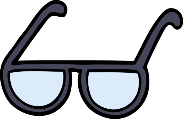 Bir insan tarafından çizilmiş karalama gözlüğü.