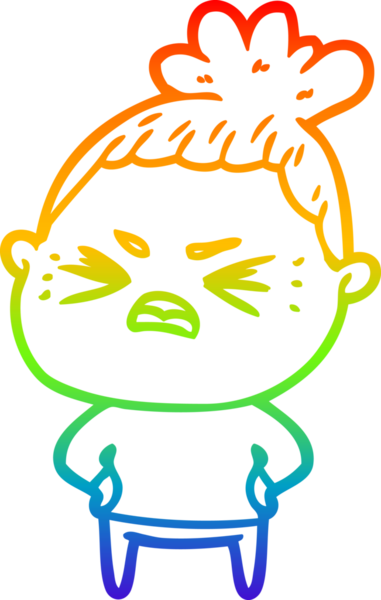 Bir insan tarafından çizilmiş kızgın bir karikatür çizimi.