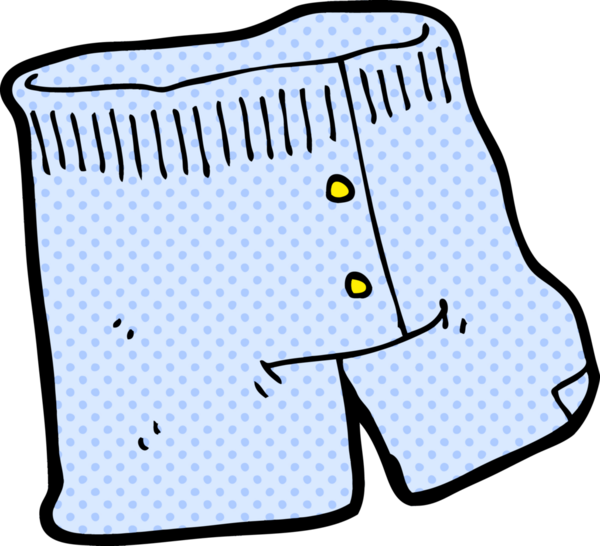 Bir insan tarafından çizilmiş çizgi film iç çamaşırı.