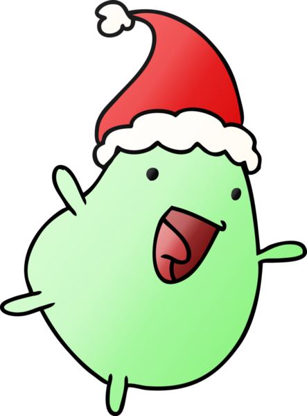 Bir insan tarafından çizilmiş kawaii fasulyesinin el çizimi gradyanı.