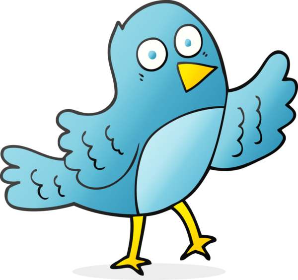 Bir insan tarafından çizilmiş serbest çizgi film kuşu.