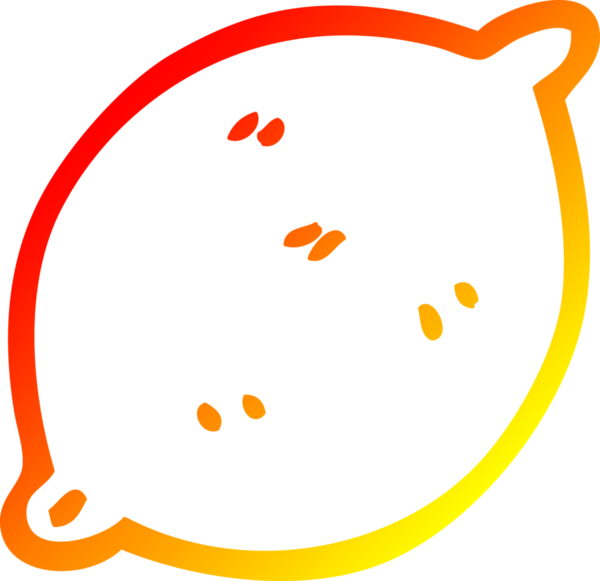 Bir insan tarafından çizilmiş limon meyvesinin sıcak çizgi çizimi