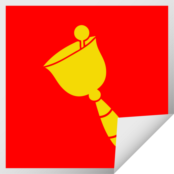 Bir insan tarafından çizilmiş zil karikatürü.