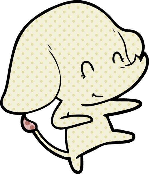 Bir insan tarafından çizilmiş şirin bir fil.