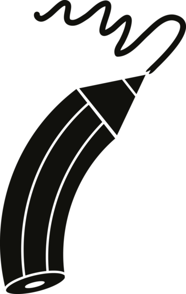 Bir insan tarafından çizilmiş bir çizginin vektör simgesi çizimi