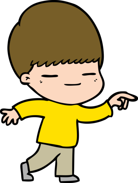 Bir insan tarafından çizilmiş kendini beğenmiş bir çocuk.