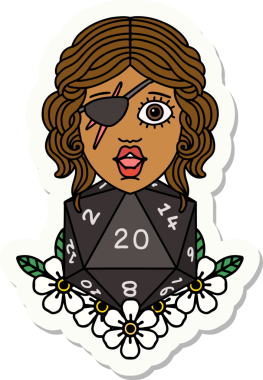 Bir insan tarafından çizilmiş 20 zarlı düzenbaz insan etiketi.