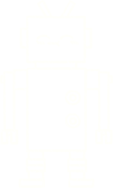 Bir insan tarafından çizilen Mutlu Robot Tebeşiri