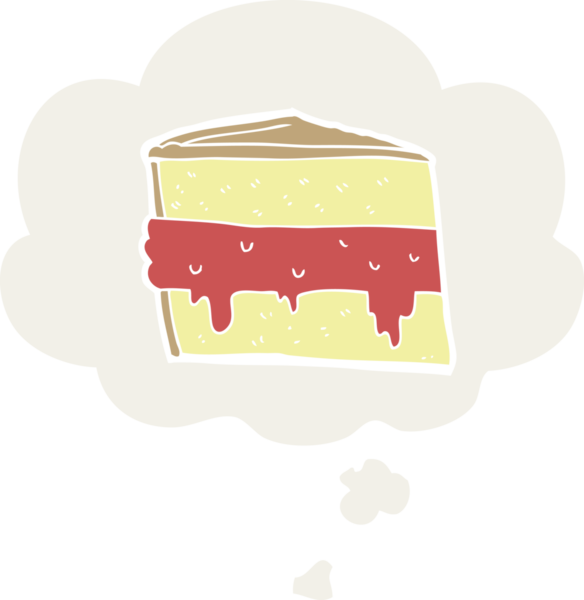 Düşünce baloncuklu çizgi film pastası insan tarafından çizilmiş.