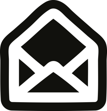 bir insan tarafından çizilmiş zarf harf simgesi