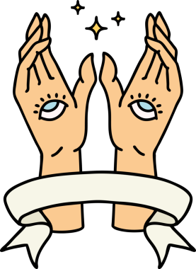 Geleneksel dövmeli mistik eller bir insan tarafından çizilmiş