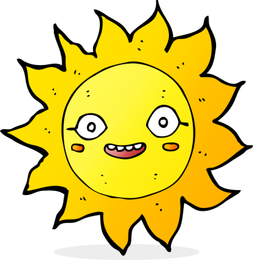 bir insan tarafından çizilmiş mutlu güneş çizgi filmi