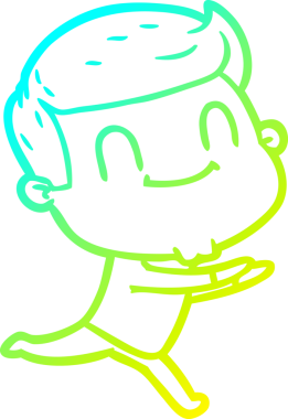 Bir insan tarafından çizilmiş karikatür cana yakın bir adamın çizimi.