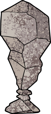 bir insan tarafından çizilmiş dengeleyici kaya