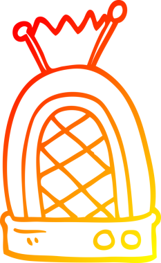 Bir insan tarafından çizilmiş bir çizgi filmin sıcak gradyan çizimi