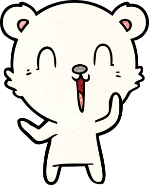 Bir insan tarafından çizilmiş kutup ayısı karikatürü