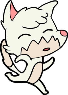 bir insan tarafından çizilmiş tilki çizgi filmi