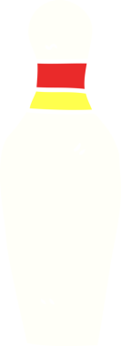 Bir insan tarafından çizilmiş karalama bovling pimi.