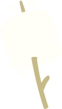 Bir insan tarafından çizilmiş çubuğa marşmelov.