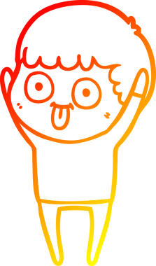 Bir insan tarafından çizilmiş çizgi film karakteri.