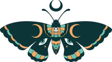 Bir insan tarafından çizilmiş güve resmi.