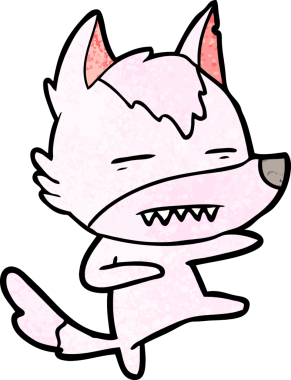 Bir insan tarafından çizilmiş kurt tekmesi.