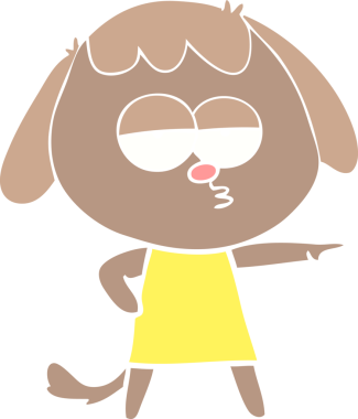 Bir insan tarafından çizilmiş düz renkli çizgi film.