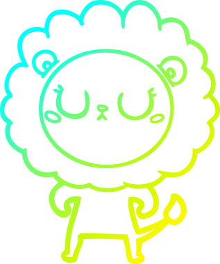 Bir insan tarafından çizilmiş karikatür aslanı çizimi.