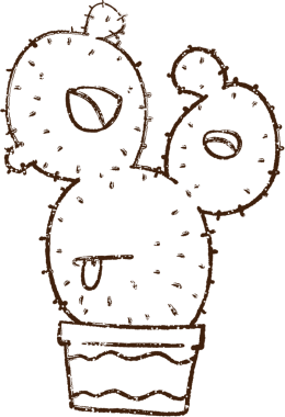 Bir insan tarafından çizilmiş Kaktüs Kömürü