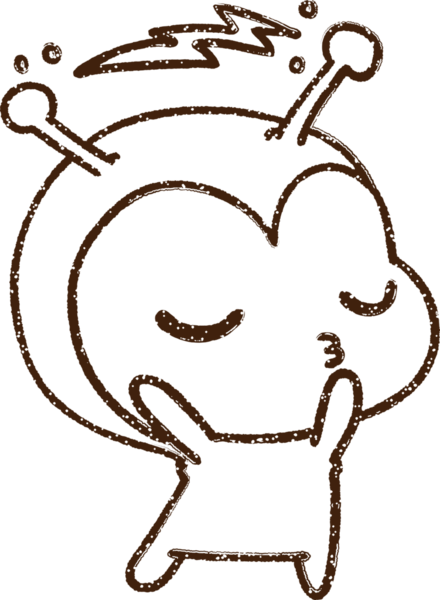 Bir insan tarafından çizilmiş küçük uzaylı kömürü.